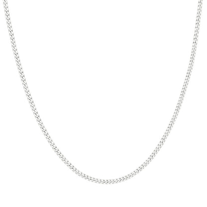925 Silver Solid Classic Cuban 2.5mm