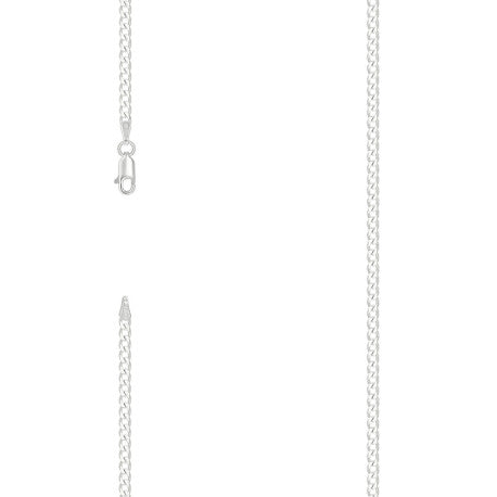 925 Silver Solid Classic Cuban 3mm