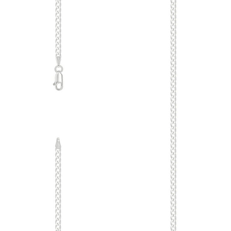 925 Silver Solid Classic Cuban 3mm