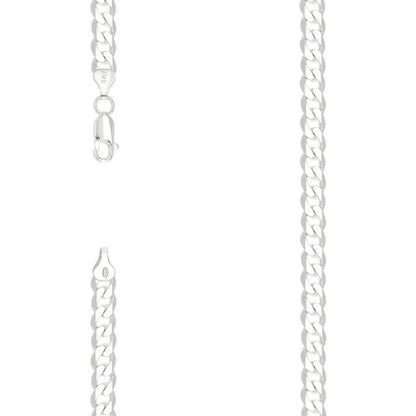 925 Silver Solid Classic Cuban 7mm