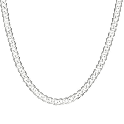 925 Silver Solid Classic Cuban 7mm