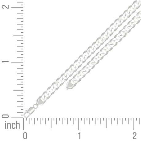 925 Silver Solid Classic Cuban 9.5mm