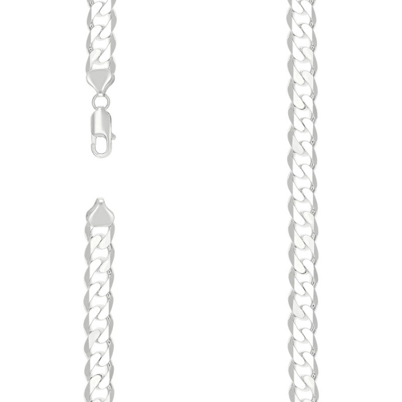 925 Silver Solid Classic Cuban 9.5mm