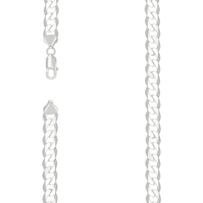 925 Silver Solid Classic Cuban 9.5mm