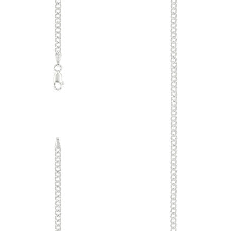 925 Silver Solid Pave Classic Cuban 3mm
