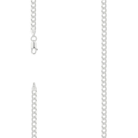 925 Silver Solid Pave Classic Cuban 5mm