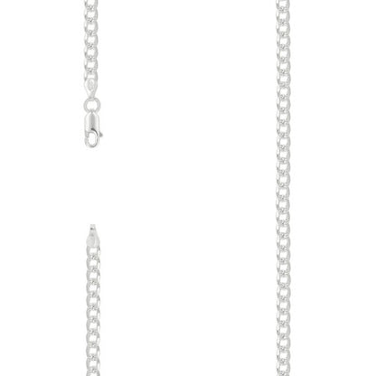 925 Silver Solid Pave Classic Cuban 5mm