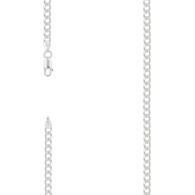 925 Silver Solid Pave Classic Cuban 5mm