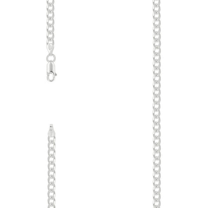 925 Silver Solid Pave Classic Cuban 5mm