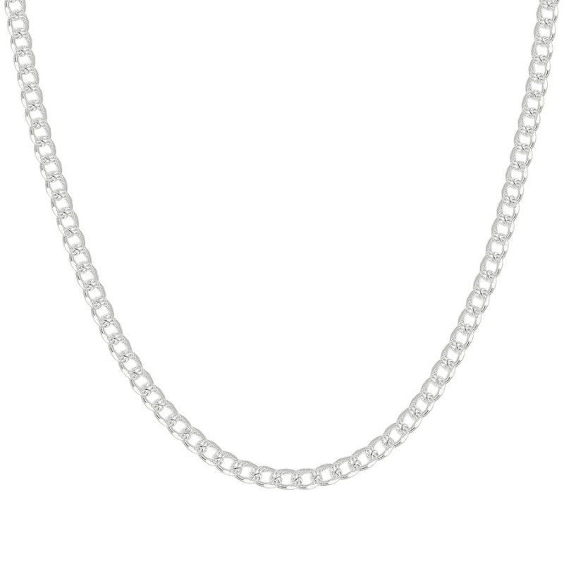 925 Silver Solid Pave Classic Cuban 5mm