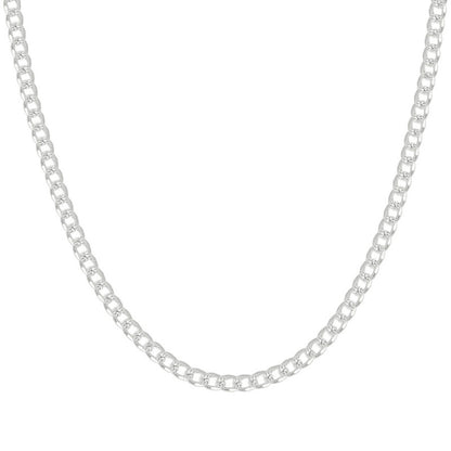925 Silver Solid Pave Classic Cuban 5mm
