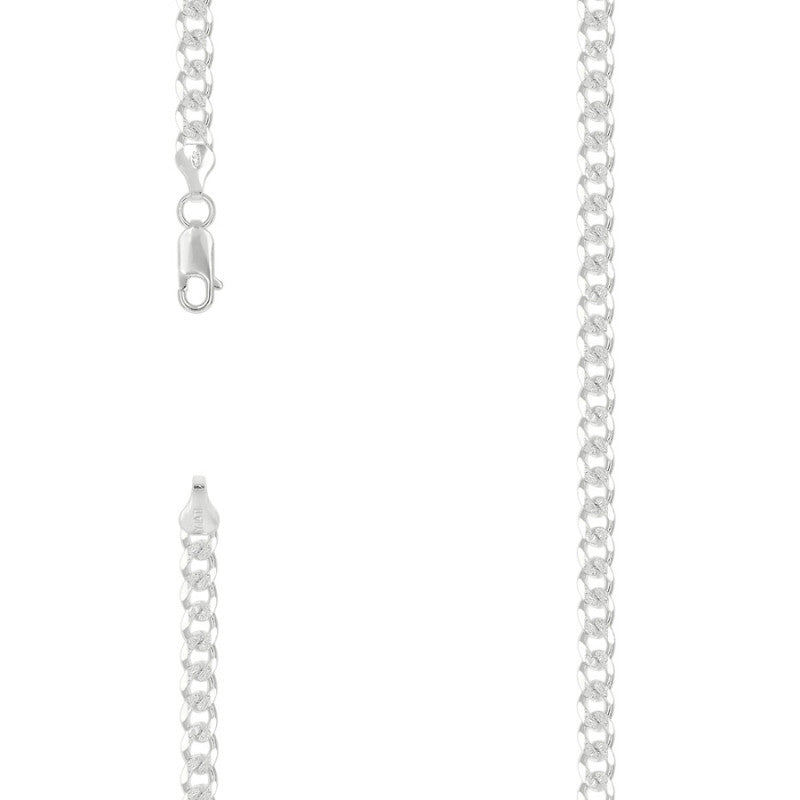 925 Silver Solid Pave Classic Cuban 6mm