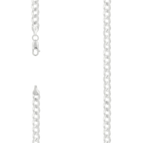 925 Silver Solid Pave Classic Cuban 7mm