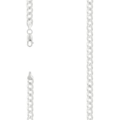 925 Silver Solid Pave Classic Cuban 7mm