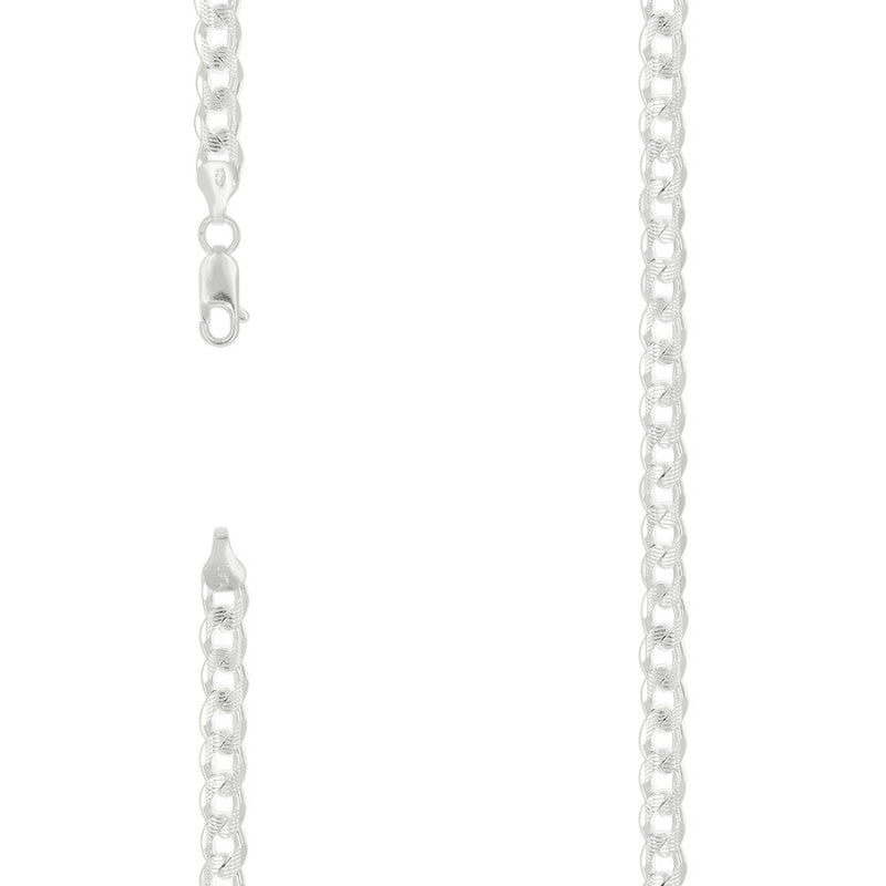 925 Silver Solid Pave Classic Cuban 7mm