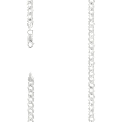 925 Silver Solid Pave Classic Cuban 7mm