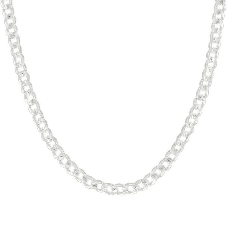 925 Silver Solid Pave Classic Cuban 7mm