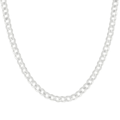 925 Silver Solid Pave Classic Cuban 7mm