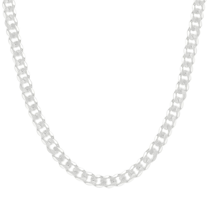 925 Silver Solid Pave Classic Cuban 8mm