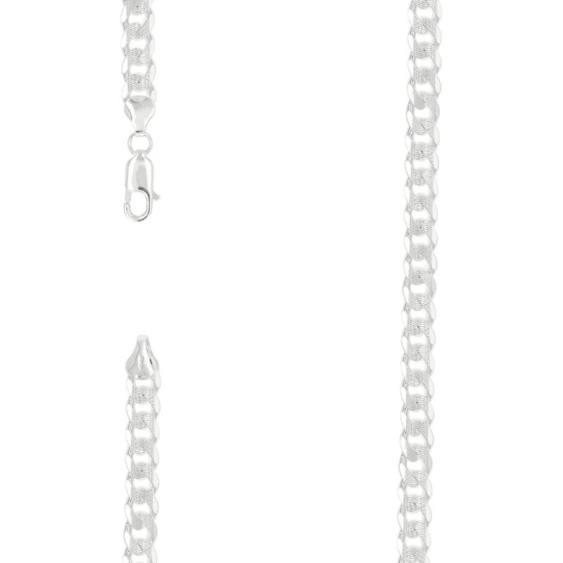 925 Silver Solid Pave Classic Cuban 8mm