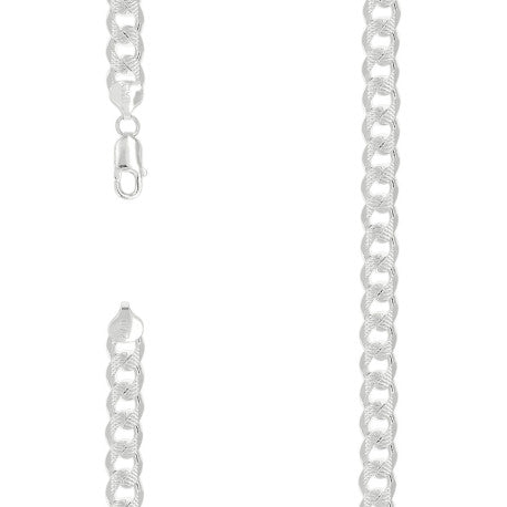 925 Silver Solid Pave Classic Cuban 9.5mm