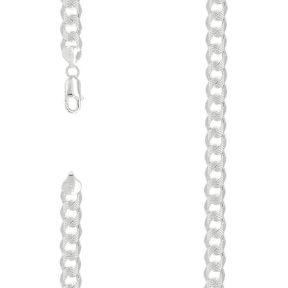 925 Silver Solid Pave Classic Cuban 9.5mm