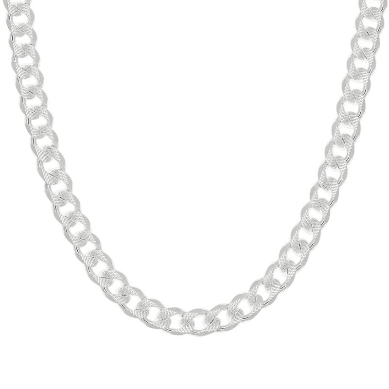925 Silver Solid Pave Classic Cuban 9.5mm