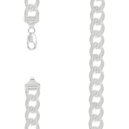 925 Silver Solid Pave Classic Cuban 14mm