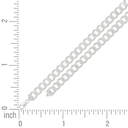 925 Silver Solid Pave Classic Cuban 14mm