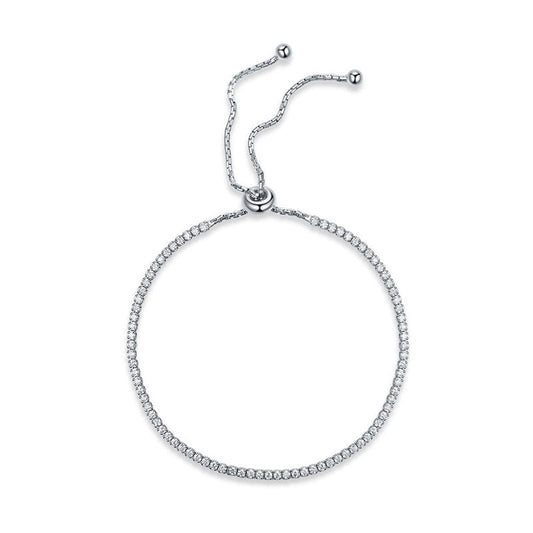 Solid 925 Sterling Silver Bracelet Adjustable Fashion Birthday Bridesmaid Gift XFB8023