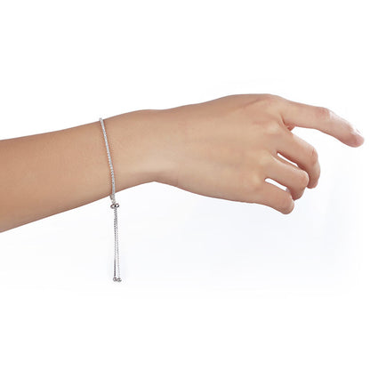 Solid 925 Sterling Silver Bracelet Adjustable Fashion Birthday Bridesmaid Gift XFB8023
