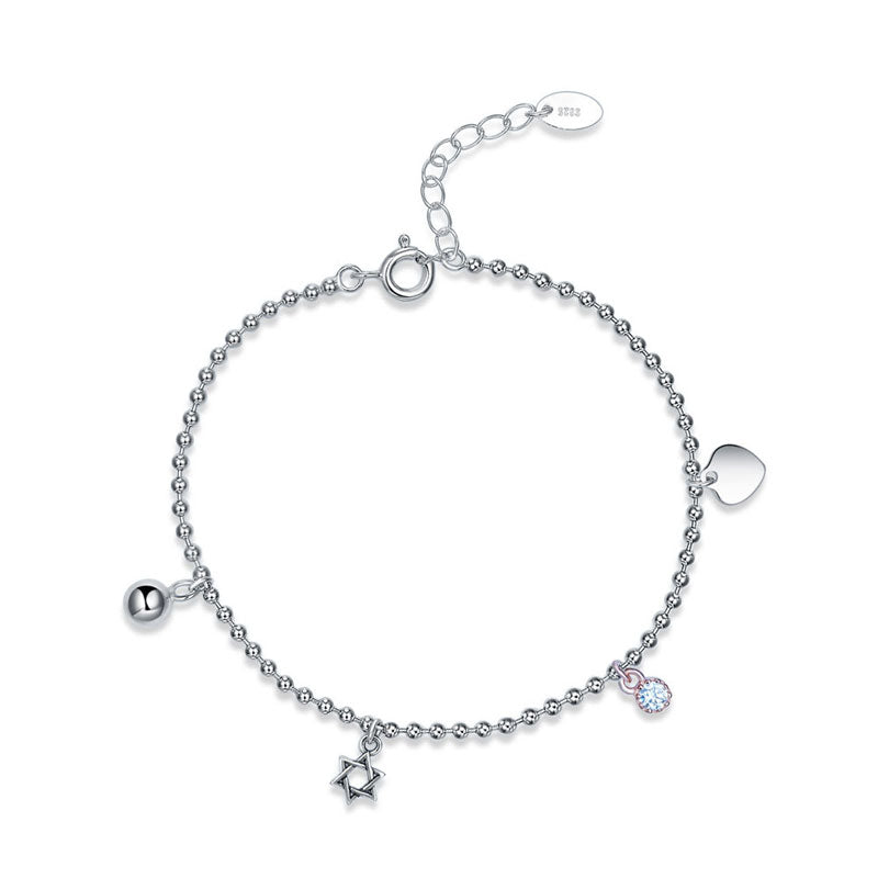 Solid 925 Sterling Silver Bracelet Fashion Bridesmaid Wedding Gift XFB8024