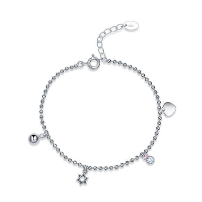 Solid 925 Sterling Silver Bracelet Fashion Bridesmaid Wedding Gift XFB8024