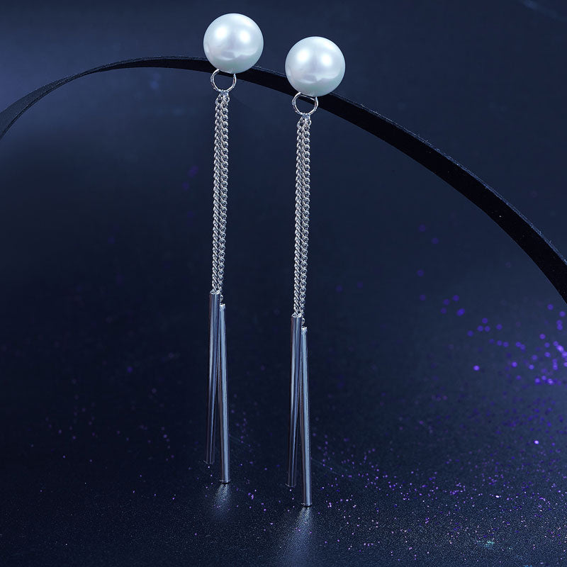 Drop Bridal Wedding 925 Sterling Silver Simulated Pearl Earrings Bridesmaid Jewelry XFE8133