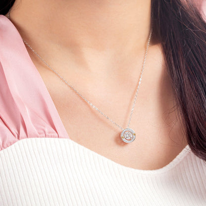 1 Carat Moissanite Diamond Dancing Stone Necklace 925 Sterling Silver MFN8148