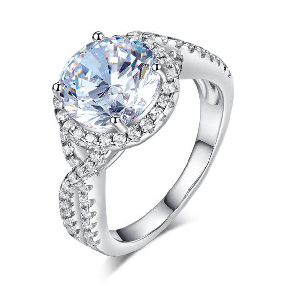 3 Carat Simulated Diamond 925 Sterling Silver Wedding Engagement Luxury Ring Promise Anniversary XFR8243
