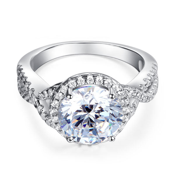 3 Carat Simulated Diamond 925 Sterling Silver Wedding Engagement Luxury Ring Promise Anniversary XFR8243