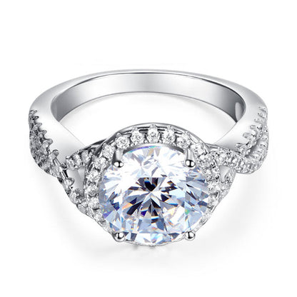 3 Carat Simulated Diamond 925 Sterling Silver Wedding Engagement Luxury Ring Promise Anniversary XFR8243