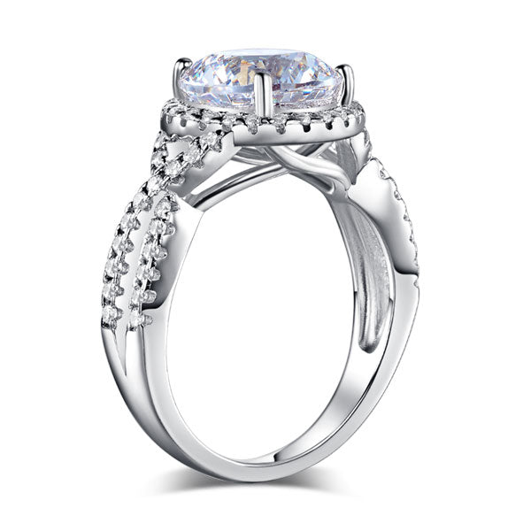 3 Carat Simulated Diamond 925 Sterling Silver Wedding Engagement Luxury Ring Promise Anniversary XFR8243