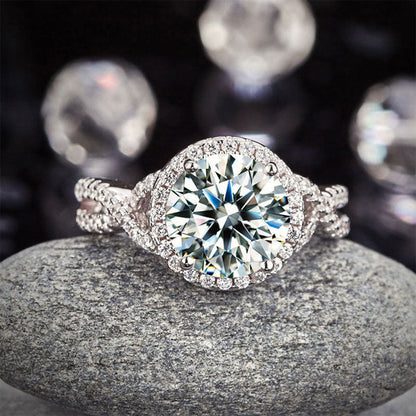 3 Carat Simulated Diamond 925 Sterling Silver Wedding Engagement Luxury Ring Promise Anniversary XFR8243
