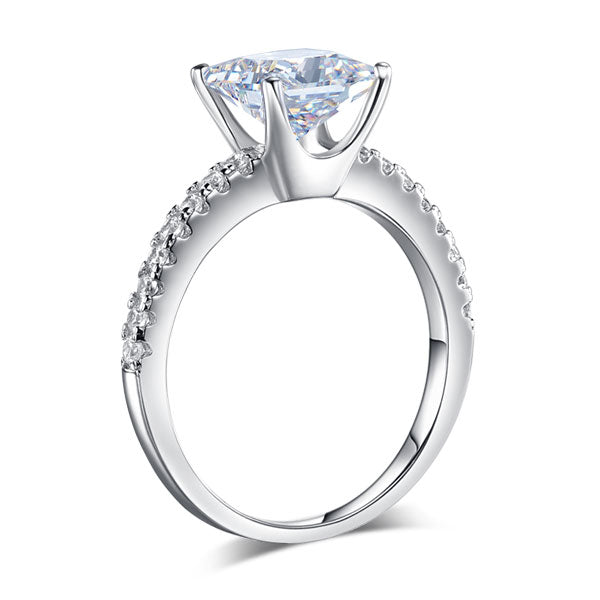 1.5 Ct Princess Cut Simulated Diamond 925 Sterling Silver Wedding Ring Engagement Promise Anniversary XFR8247