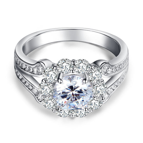 Art Deco Vintage style 925 Sterling Silver Wedding Ring 1.25 Ct Simulated Diamond Promise Anniversary XFR8255