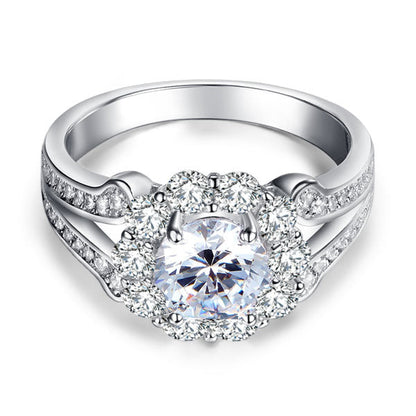 Art Deco Vintage style 925 Sterling Silver Wedding Ring 1.25 Ct Simulated Diamond Promise Anniversary XFR8255