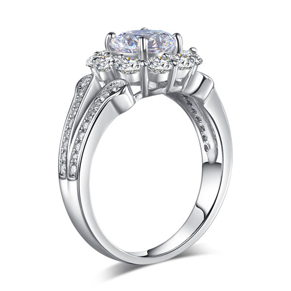 Art Deco Vintage style 925 Sterling Silver Wedding Ring 1.25 Ct Simulated Diamond Promise Anniversary XFR8255