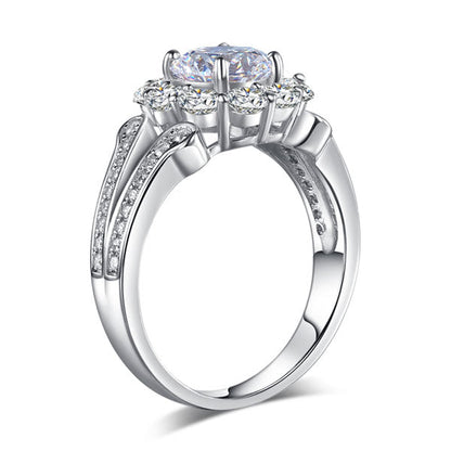 Art Deco Vintage style 925 Sterling Silver Wedding Ring 1.25 Ct Simulated Diamond Promise Anniversary XFR8255
