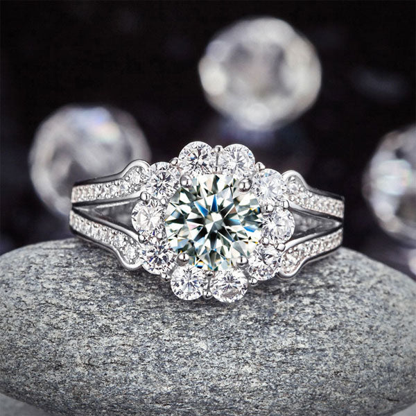 Art Deco Vintage style 925 Sterling Silver Wedding Ring 1.25 Ct Simulated Diamond Promise Anniversary XFR8255