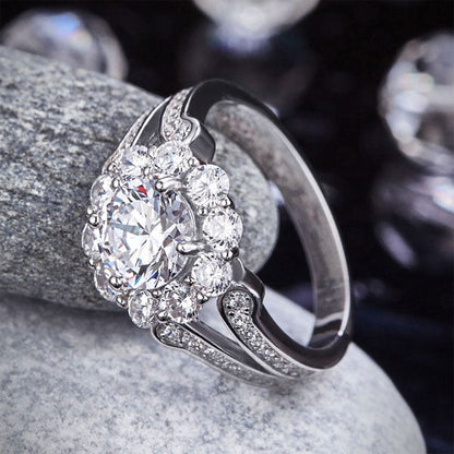 Art Deco Vintage style 925 Sterling Silver Wedding Ring 1.25 Ct Simulated Diamond Promise Anniversary XFR8255