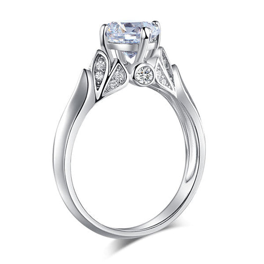 925 Sterling Silver Wedding Promise Anniversary Ring 1.25 Ct Simulated Diamond Jewelry XFR8259