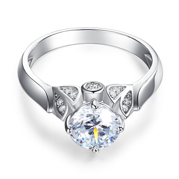 925 Sterling Silver Wedding Promise Anniversary Ring 1.25 Ct Simulated Diamond Jewelry XFR8259