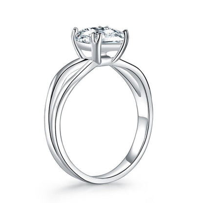 Princess Cut 1 Ct Solid 925 Sterling Silver Ring Promise Anniversary Engagement Wedding Jewelry XFR8289